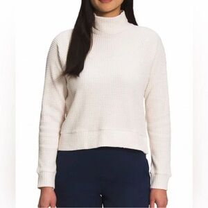 The North Face Chabot Mock Neck Long Sleeve Sweater – White Dune